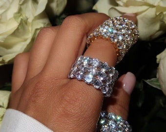 Diamond Eternity Rings, Cz Eternity Ring, Stacking Ring, Kylie Jenner, Statement Ring, silver ring, Eternity Band, Ramadan, Eid-al-Fitr
