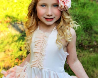 Vintage inspired pink flower headband,pink peony headband, large flower headband, pink baby headband,flower girl headband
