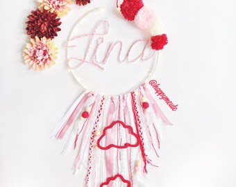 Dream catcher light catcher with Liberty name / Nightlight dream catcher