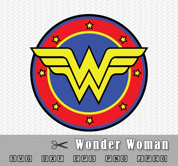 Wonder Woman Layered SVG PNG DXF Logo Vector Cut File