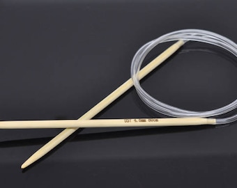 80cm circular knitting needles made of bamboo 5.5