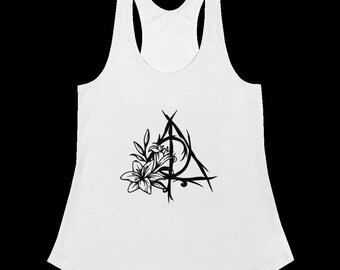 Harry Potter Deathly Hallows flower shirt