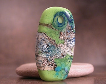 Lampwork Glass Focal Bead, Artisan Glass, Art Glass Focals, Divine Spark Designs, SRA