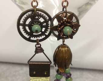 Mismatched Mixed-media Earrings