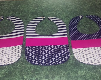 Ahoy There Nautical Bibs