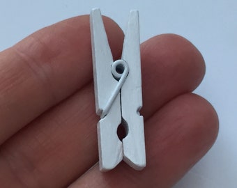 10 White Pegs 35 x 7mm - CRA01