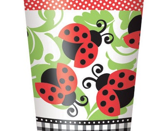 Garden Lively Ladybugs Paper Cups 8ct