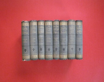 Antique 8 Volume Book Set - The Chronicles Of The Schonberg-Cotta Family, 1868