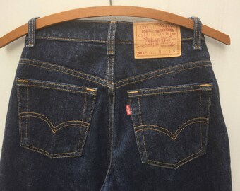 Levi's 517 Bootcut Low Rise Denim Rigid Jeans Vintage 90s Women JR
