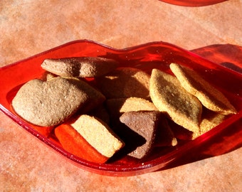 Gourmet Dog Treats - Kisses - Lip Cookies Gift Set All Natural Dog Treats Organic Vegetarian - Shorty's Gourmet Treats