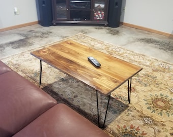 Coffee Table, Rustic, Hairpin Leg, Reclaimed wood, Barn Wood