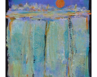 Enchanted Landscape, 12x12in.,Painting on Canvas, Original art , nature theme,home decor
