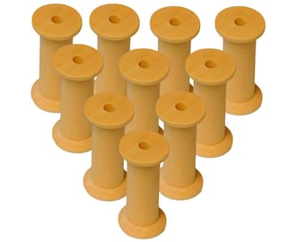 Wooden Bobbins Spools 50mm 10 Pack Sewing Cotton Reels Craft Ribbon