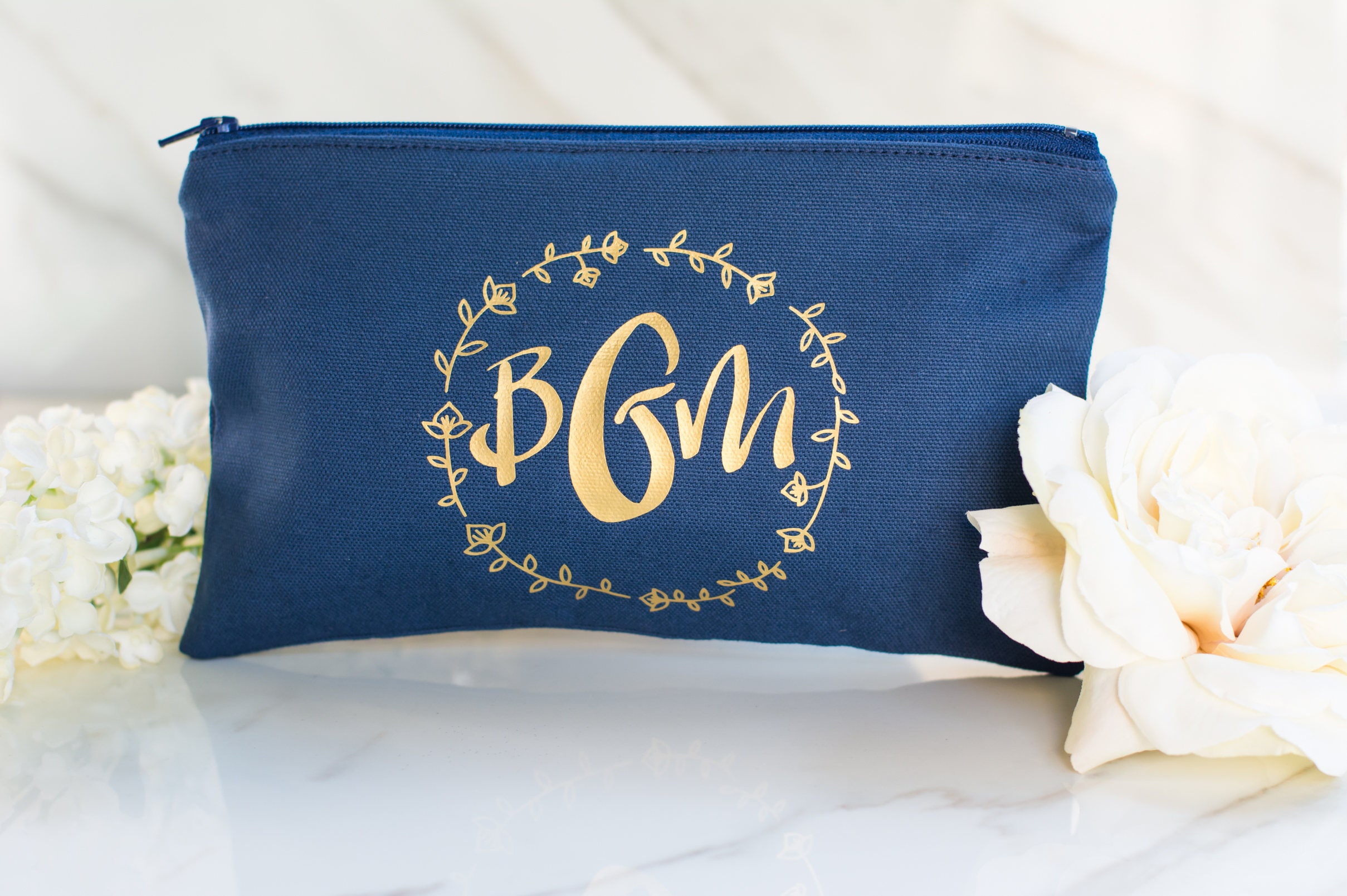 Monogrammed Makeup Bag Personalized Makeup Bag