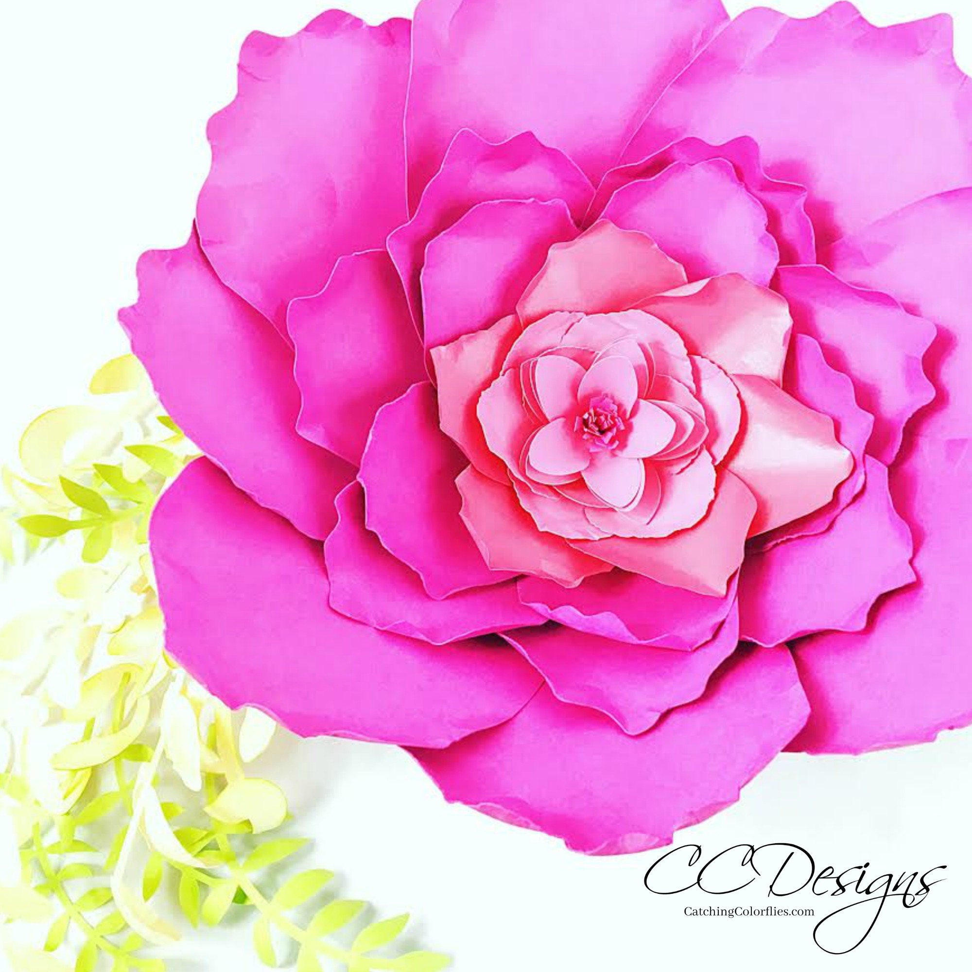 Giant Paper Peony Templates & Tutorial Paper Flower Patterns