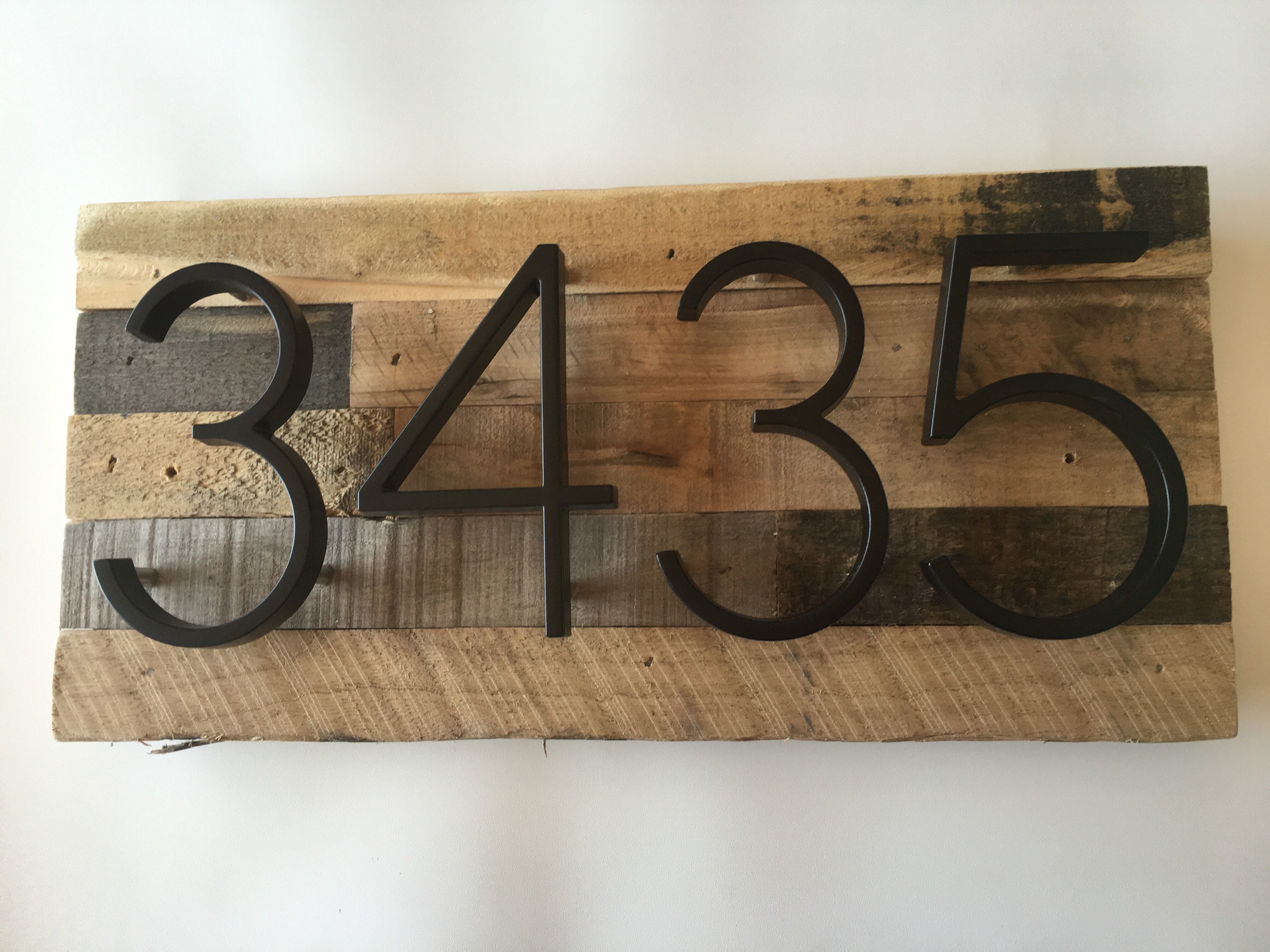 Rustic Address Plaque made from Reclaimed Wood rustic