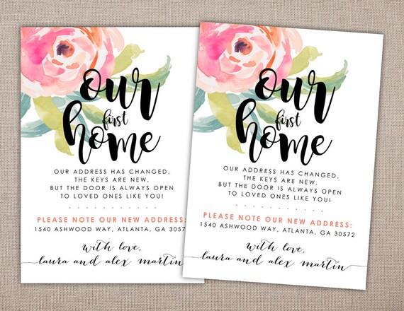 address change announcement cards