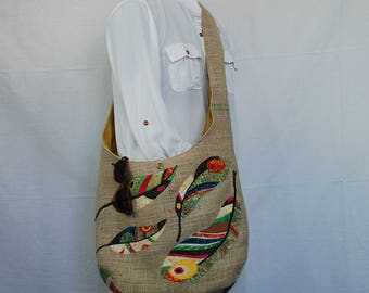 Shoulder Burlap Tote Market Bag