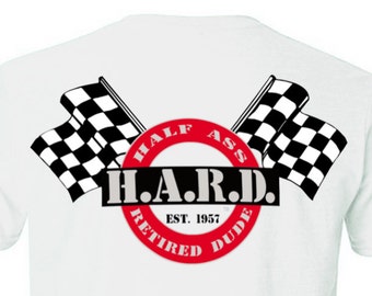 Unique Retirement Gift for the car enthusiast, White Flying Flag Comfort Colors T-Shirt