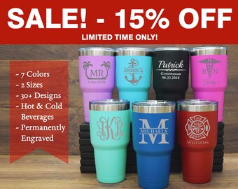Personalized Tumbler, Stainless Steel, Gifts for Groomsmen, Gifts for Bridesmaids, Tumbler Cups, Engraved Insulated Double Wall Water Bottle