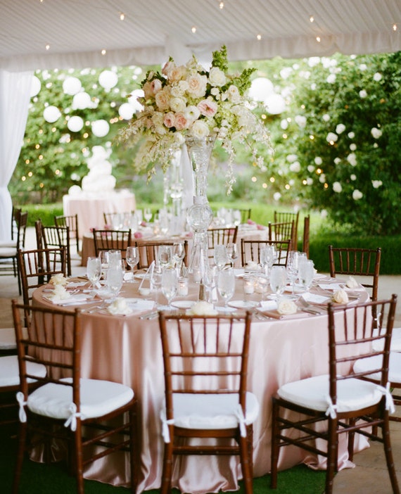 Blush Pink Satin Tablecloth Light Pink Tablecloth Baby Pink