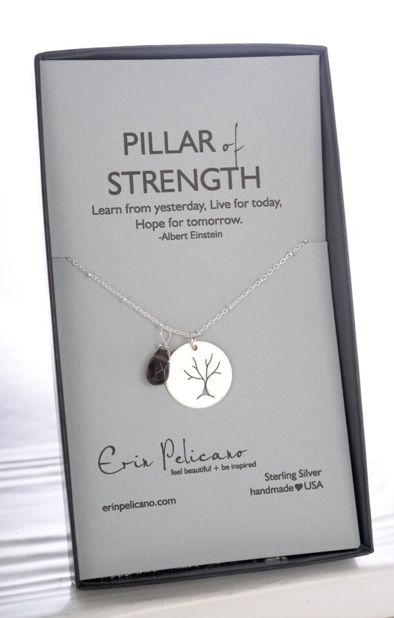 Strength Necklace Gift for Her Strength Jewelry Inspirational