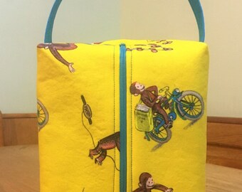 Curious George Fleece Lined Project Bag