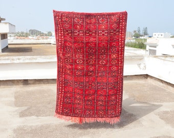 Beni Mguild Rug, Moroccan Rug, Vintage Rug, Boho rug, Berber Rug, Tribal Rug, Boujad Rug, Boujaad Rug 5x3