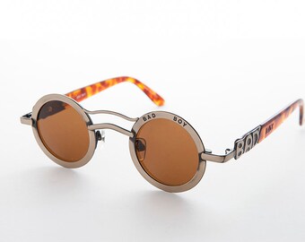 Round Circle Rare Unique Bad Boy Vintage Sunglasses - Dean