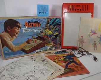 1960's Emenee Batman and Robin Trace-O-graph Set