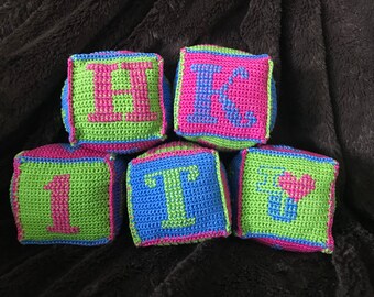Hand Crocheted Chunky Blocks
