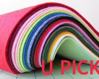 10 U PICK -18"X12" Sheets Merino Wool blend Felt