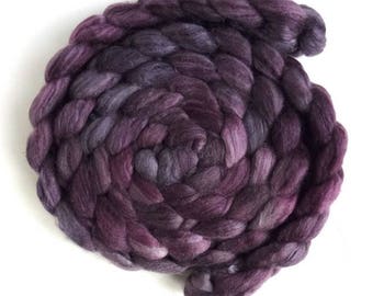 Merino/ Superwash Merino/ Silk Roving (Top) - Handpainted Spinning or Felting Fiber, Pink Shades