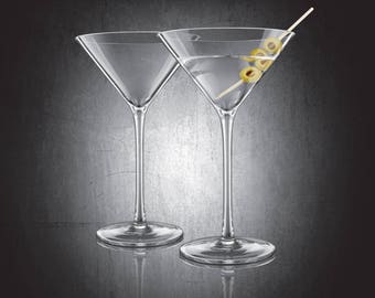 Crystal Martini Glasses Set of 2
