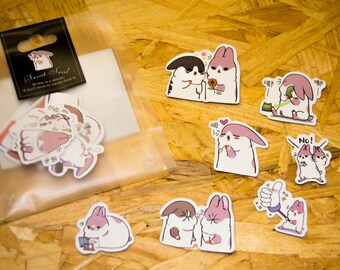 Stickers cute little rabbits