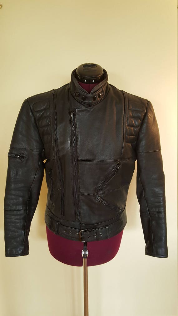 Vintage Hein Gericke Designed Harley Davidson Black Leather Vintage Hein Gericke Designed Harley Davidson Black Leather Riding Jacket