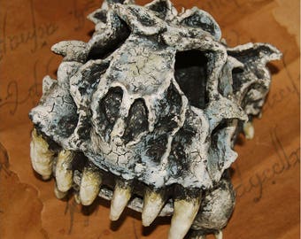 Casket , undead , gargoyle , halloween , jewelry box, piggy bank, monster, papier mache, fantasy,skull, sculpture, scary, toothy, gothic