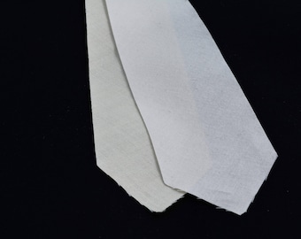 PRE-CUT 2 5/8" wide - 2 layer cotton + wool necktie interfacing / interlining, AC Ter Kuile, finest available, Made Netherlands