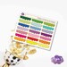 BLANK Colorful or Neutral Scallop Gold Glitter Headers - Blank Scalloped Labels - 1 Sheet, 21 Stickers - Perfect for any Planner!