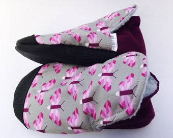 Butterfly Baby High tops, Butterfly Handmade Baby Shoes, Baby Girl Shoes, Soft Sole Baby Shoes, Baby Booties, Baby Moccs, Purple Baby Shoes