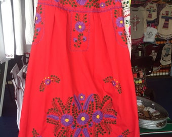 Wedding Brides Maid Fiesta Off Shoulder Puebla Mexican embroidery dress ladies womens medium large xlarge plus