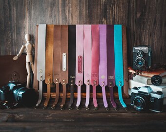 Leather camera strap, Personalized, gift for mother, gift for men, gift for women, personalised gift, slr, dslr camera strap, canon, nikon