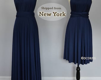 Navy infinity dress, convertible dress, Navy Blue Bridesmaid Dress, party dress, prom dress, multiway dress, long bridesmaid dress, Maxi