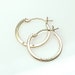 2pcs 14k Gold Filled Flat Hoop Earrings 3 hole, 22mm, component, chandelier earring, gold hoop