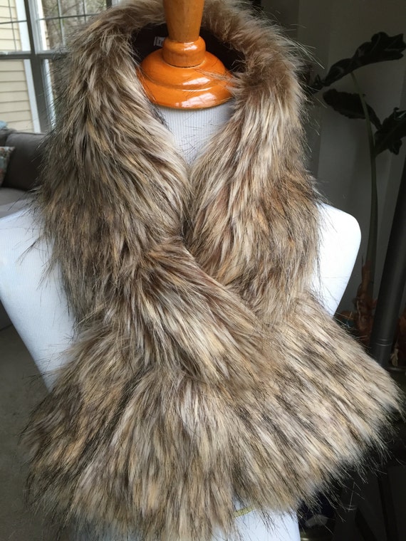 Fake fur neck scarves for women made in canada