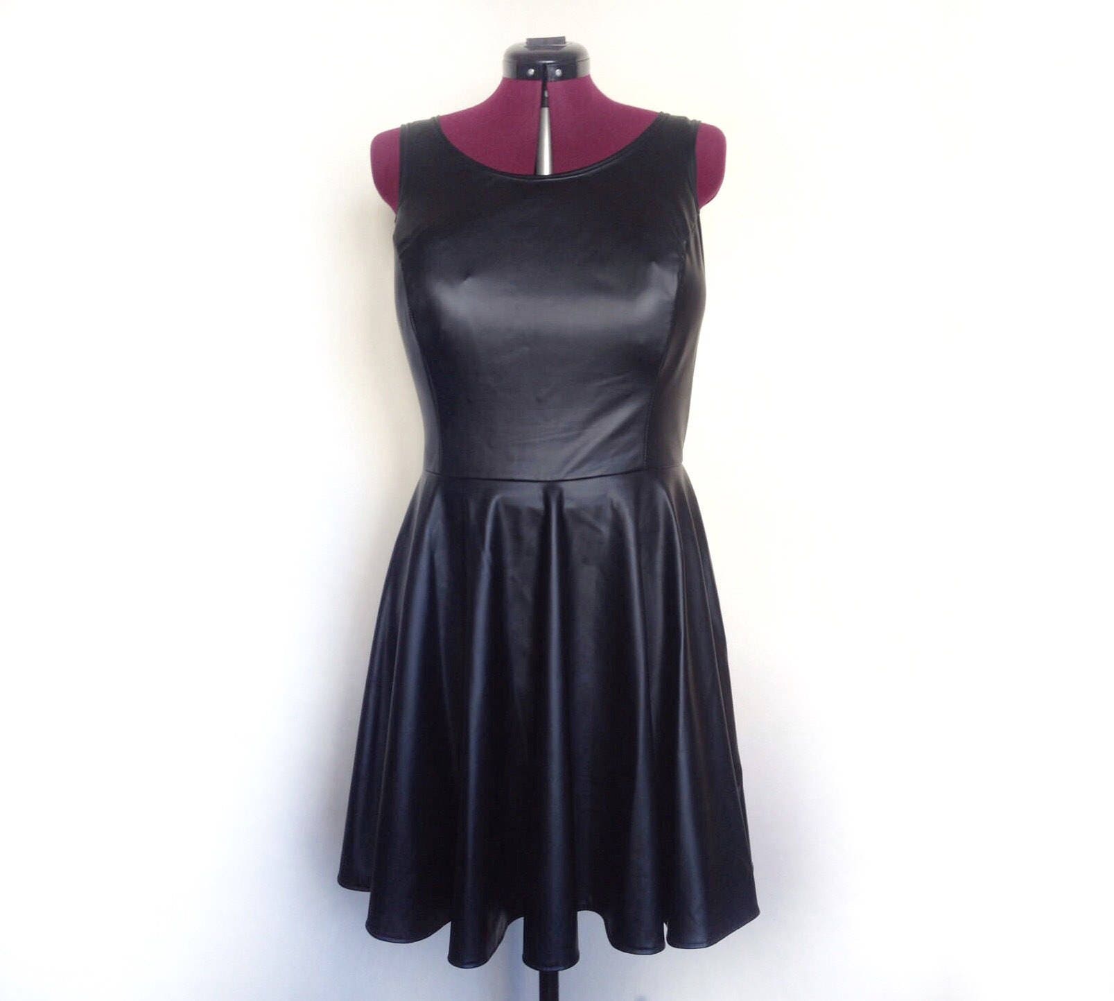 Matte Black PVC Dress