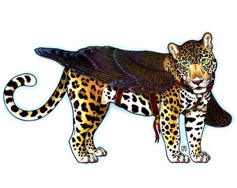 A5 Winged Jaguar Print
