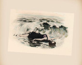Bathing Beauty New 4x6 Vintage Postcard Image Photo Print BB15