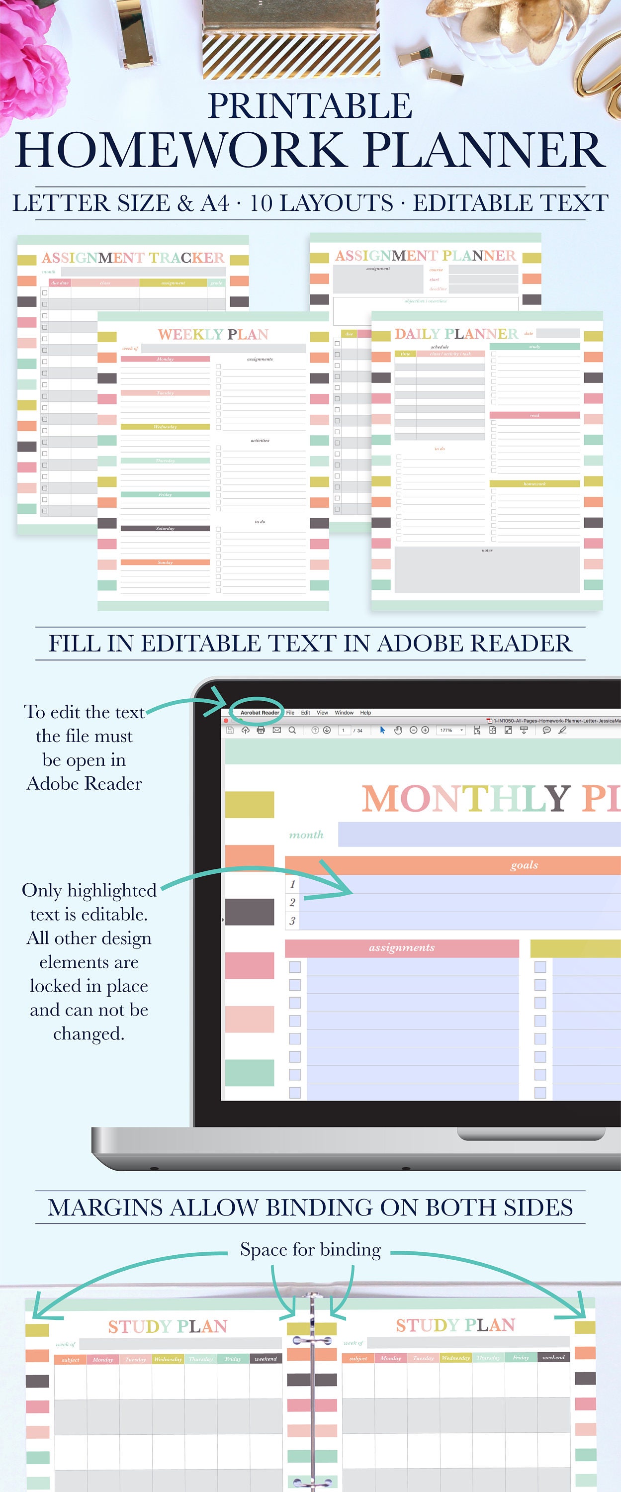 Custom homework planner