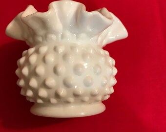 Small White Hobnail Bowl